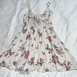 White floral garage romper